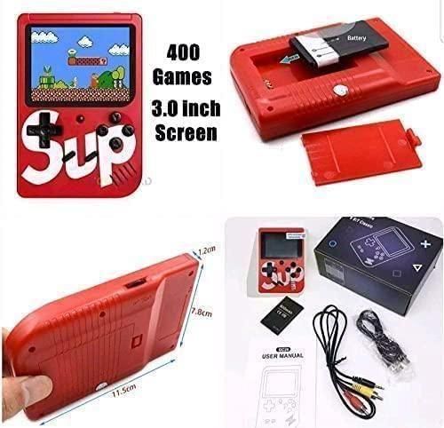 400 games in 1 portable handheld console with LED screen, USB rechargeable, for kids (Multi Color, 1 piece).